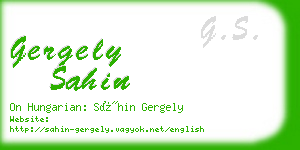 gergely sahin business card